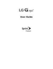 LG LS770 Sprint Update - Lg G Stylo Ls770 Sprint Prepaid User Guide - English