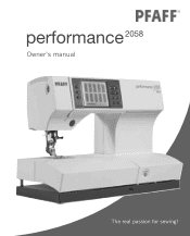 Pfaff performance 2058 Owner's Manual