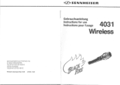 Sennheiser BF 4031 wireless Instructions for Use
