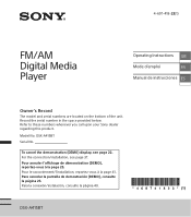 Sony DSX-A415BT Operating Instructions