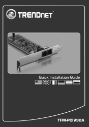 TRENDnet TFM-PCIV92A Quick Installation Guide