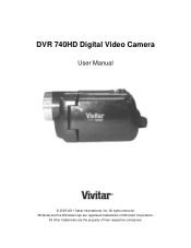 Vivitar DVR 740HD Camera Manual