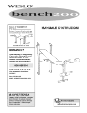 Weslo Bench 200 Italian Manual