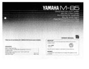Yamaha M-85 Owner's Manual
