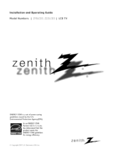 Zenith Z19LCD3 Operation Guide