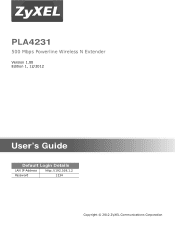 ZyXEL PLA4231 User Guide