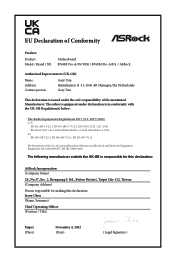 ASRock B760M Pro-A/D4 WiFi UKCA Declaration of Conformity