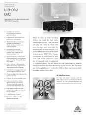 Behringer UM2 Product Information Document