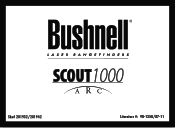 Bushnell Scout 1000 Rangefinder Camo Owner's Manual