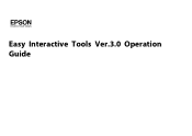 Epson BrightLink 575Wi Operation Guide - Easy Interactive Tools V3.0