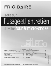 Frigidaire FPMV189KF Complete Owner's Guide (Français)