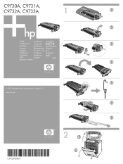 HP 5500n HP Color LaserJet 5500/5550 series - Print Cartridge Installation Guide