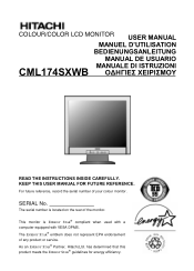 Hitachi CML174SXWB User Manual