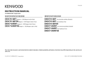 Kenwood DDX7018BT Instruction Manual