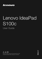 Lenovo S100c Laptop User Guide - IdeaPad S100c