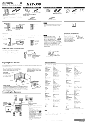 Onkyo HT-S3400 HTP-390 User Manual English