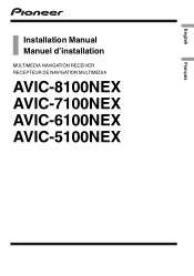 Pioneer AVIC-6100NEX Installation Manual