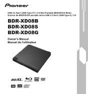 Pioneer BDR-XD08S Owners Manual