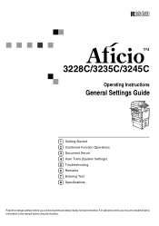 Ricoh 3245 General Settings Guide
