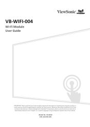 ViewSonic VB-WIFI-004 User Guide English