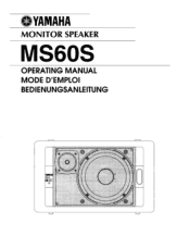 Yamaha MS60S Owner's Manual (image)