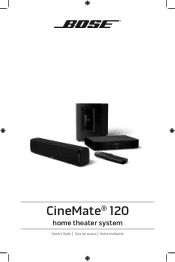 Bose CineMate 120 Home Theater Owners Guide