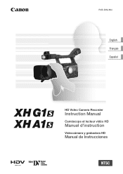 Canon 3238B001 XH G1S / XH A1S Instruction Manual
