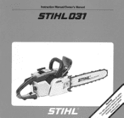 Stihl 031 Instruction Manual