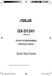 Asus GX-D1241 Quick Start Guide