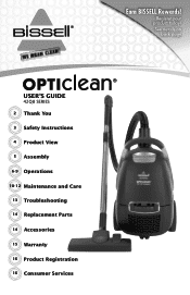 Bissell OptiClean Bagged Canister User Guide