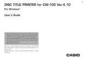 Casio CW 100 User Guide