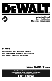 Dewalt DCR008 Instruction Manual