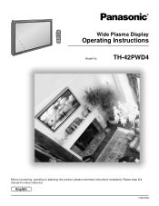 Panasonic TH42PWD4UY TH42PWD4UY User Guide