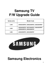 Samsung LN46A550P3F User Manual