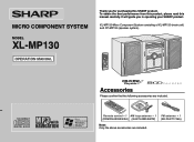 Sharp XL MP130 XL-MP130 Operation Manual