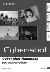 Sony DSC-W290/T Cyber-shot® Handbook
