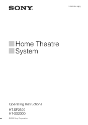 Sony HT-SS2300 Operating Instructions