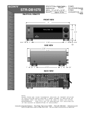 Sony STR-DB1070 Dimensions Diagrams