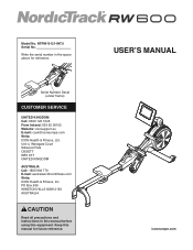 NordicTrack Rw600 Instruction Manual