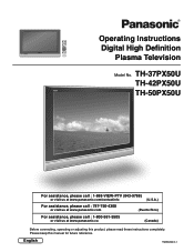 Panasonic 50px50 Operating Instructions