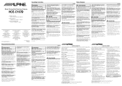 Alpine HCE-C107D Owners Manual
