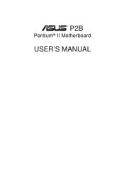 Asus P2B MB P2B User Manual