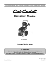Cub Cadet CC3024H Operation Manual