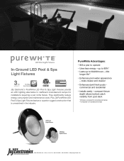 Hayward 12V-PureWhite LED Spa Fixture-13W-500Lm-100W Equiv-6500K White-100 Cord J_J_PureWhite_Fixture_Sellsheet_1808_082619_5385