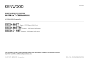Kenwood DDX418BTM Instruction Manual
