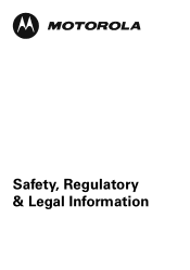 Motorola MOTOROLA i1 User Guide - Legal Safety