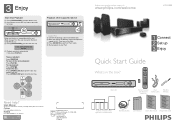 Philips HTS5100B Quick start guide