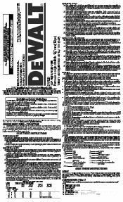 Dewalt DW120K Instruction Manual