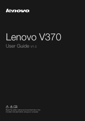 Lenovo V370 Laptop Lenovo V370 User Guide V1.0