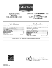 Maytag MVWC300XW Use & Care Guide